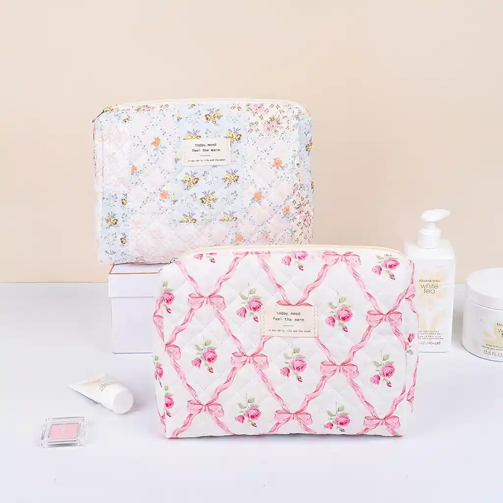 3 Cosmetiqueras Bolso Organizador Maquillaje Viaje Acolchado