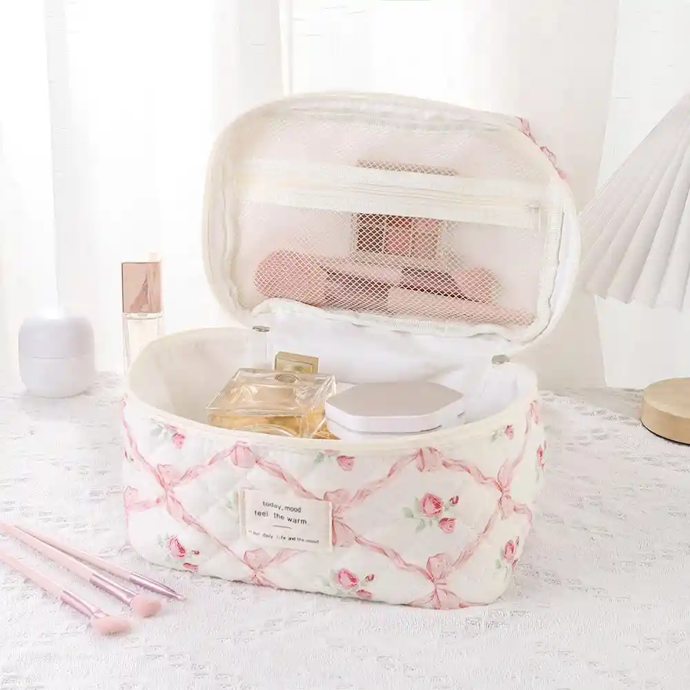 3 Cosmetiqueras Bolso Organizador Maquillaje Viaje Acolchado