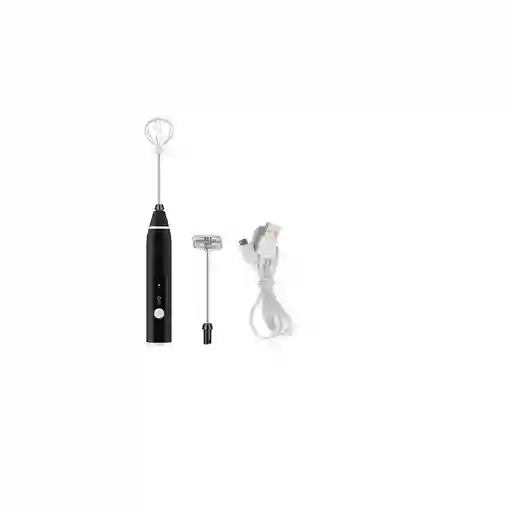 Batidor Eléctrico Recargable 3 Velocidades 2 Puntas Cocina Color Negro 5v