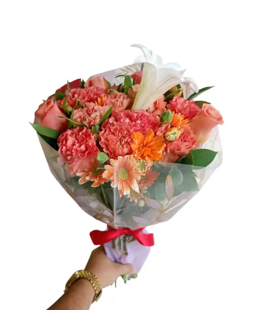 Boquets Claveles Margaritas Lirios