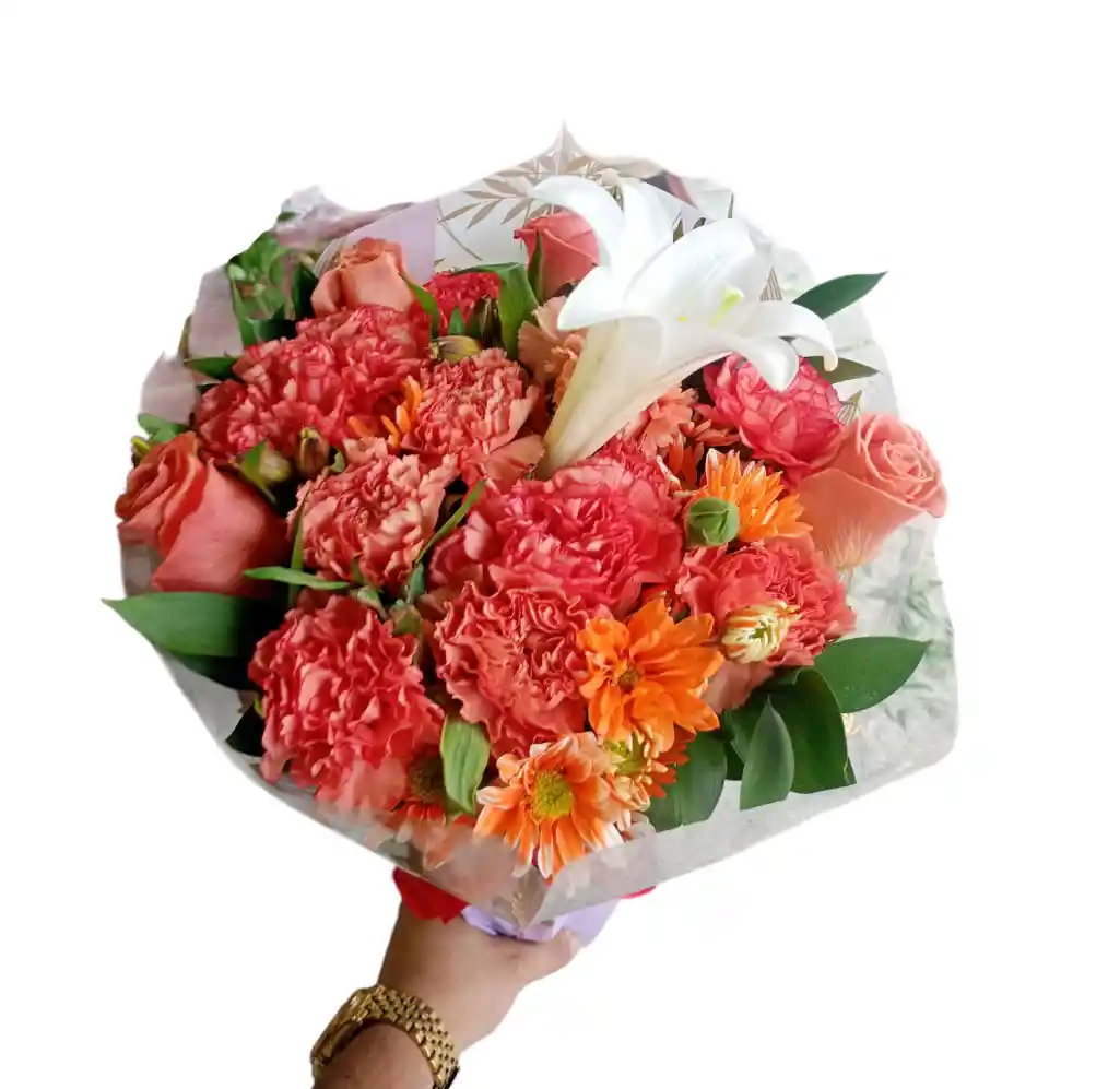 Boquets Claveles Margaritas Lirios