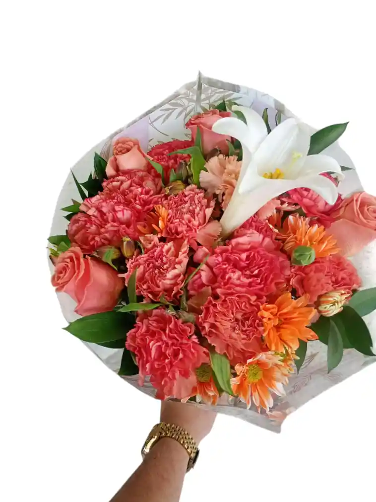 Boquets Claveles Margaritas Lirios