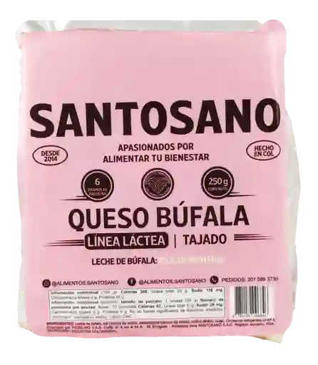 Queso Mozzarela 100% Bufalax250g Santosan