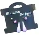Aretes Para Mujer Set X3 Pares Aretes De Moda