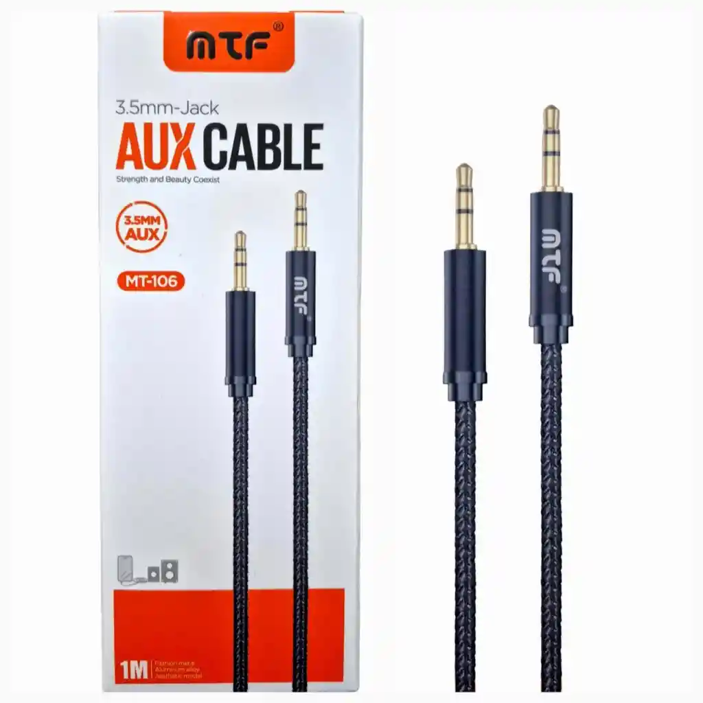 Cable Auxiliar 1x1 Full Calidad 1 Metro Trenzado