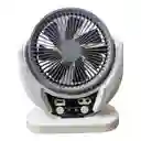 Ventilador Solar Recargable Con Cargador Y Bombillo 8025