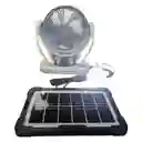 Ventilador Solar Recargable Con Cargador Y Bombillo 8025