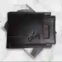 Billetera Hombre Velez Cuero Genuino De Alta Calidad Color Cafe Oscuro - Tarjetero Independiente - Grabado