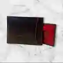 Billetera Hombre Velez Cuero Genuino De Alta Calidad Color Negra Con Rojo - Tarjetero Independiente - Grabado