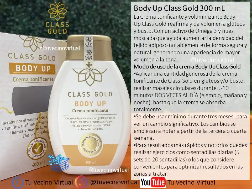 Jabon Intimo, Desodorante Intimo Y Body Up Class Gold