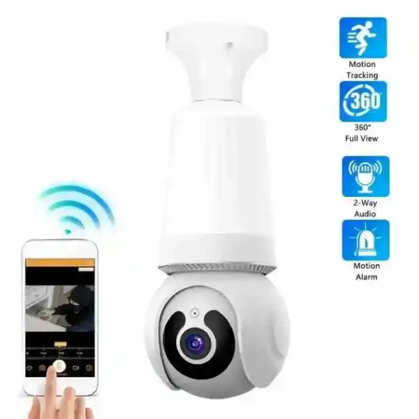 Camara Ip Bombillo Con Lampara App V380