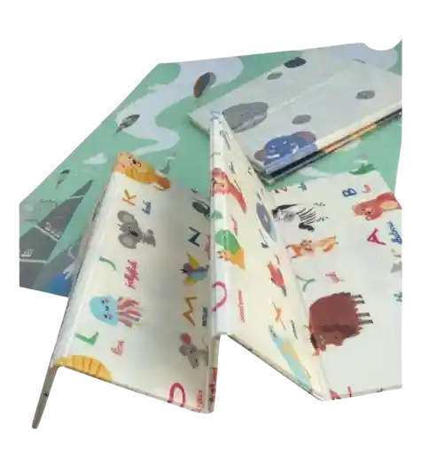 Juguete Tapete Impermeable Plegable Para Bebes Y Niños Doble Faz Motivos Surtidos