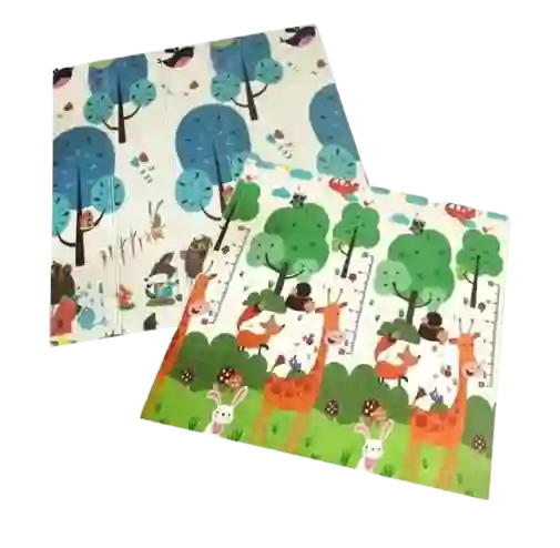 Juguete Tapete Impermeable Plegable Para Bebes Y Niños Doble Faz Motivos Surtidos