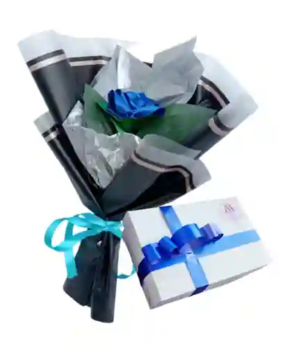Rasa De Color Azul Y Chocolates