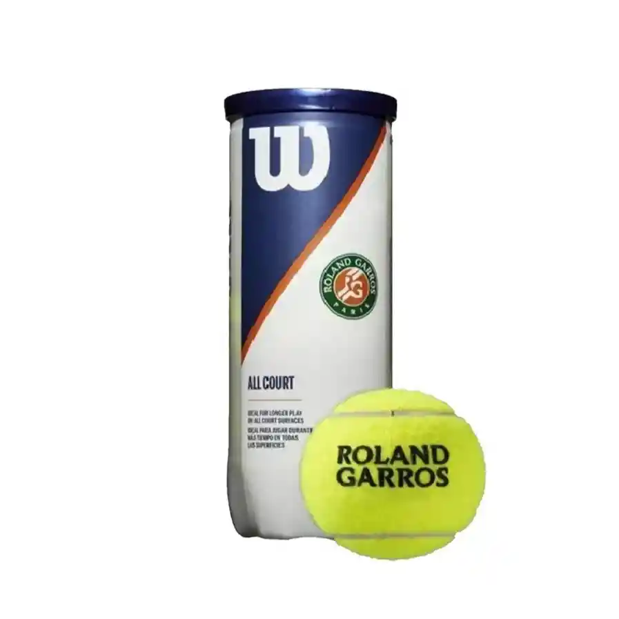 Wilson Pelotas Tenis Oficial Roland Garros All Court (tarro X 3 Und)