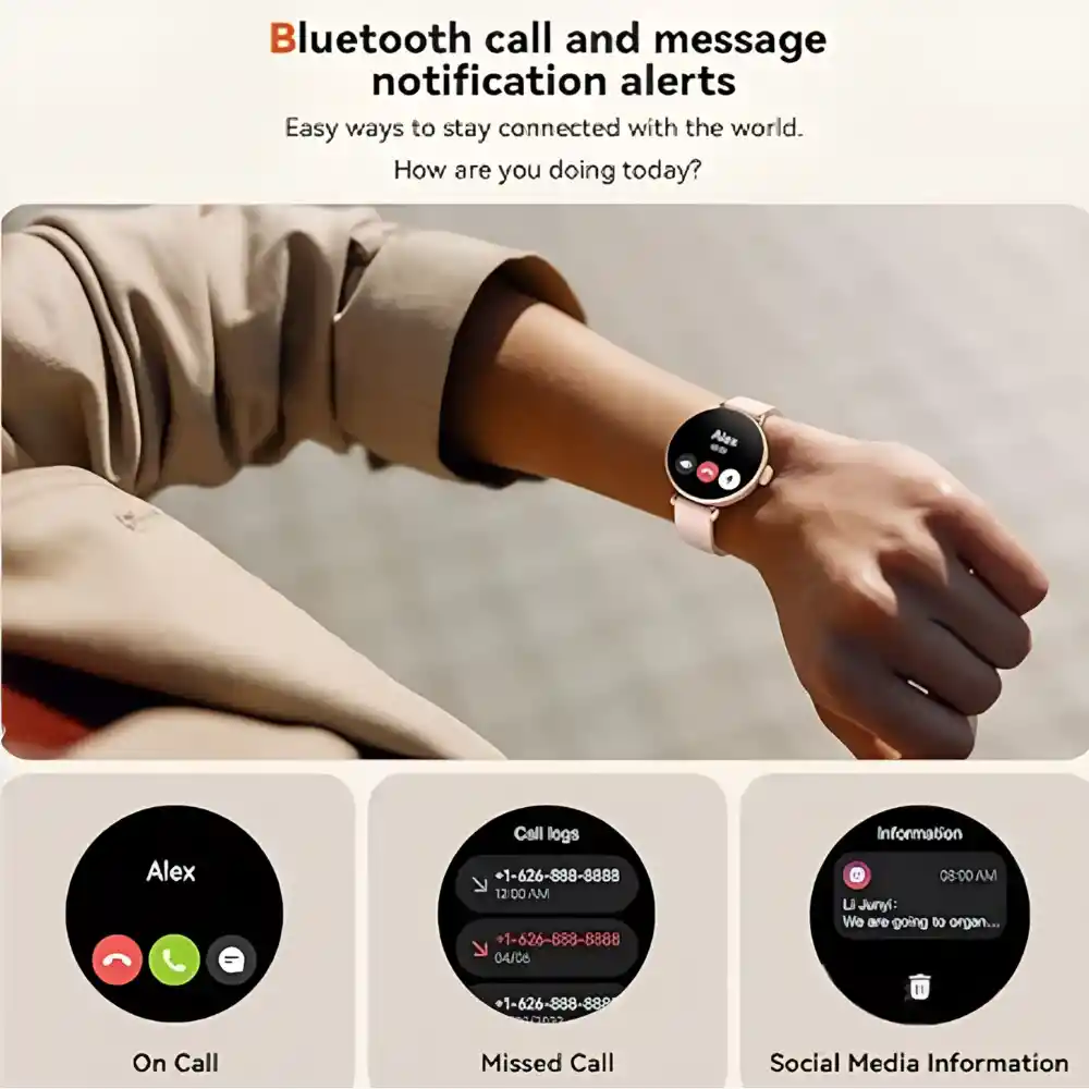 Reloj Smartwatch Kieslect Pura Ele Dama Llamadas Bt5.0 Ip68