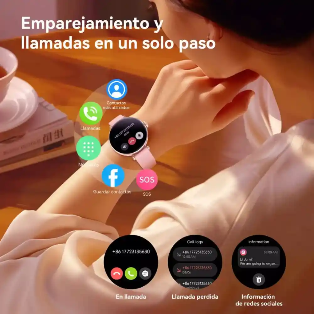 Reloj Smartwatch Kieslect Para Dama Lady Pura P1 Llamadas Bt