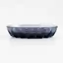Jabonera Expressions Cristal 13x5cm Negro Plastico