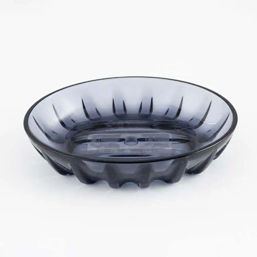 Jabonera Expressions Cristal 13x5cm Negro Plastico