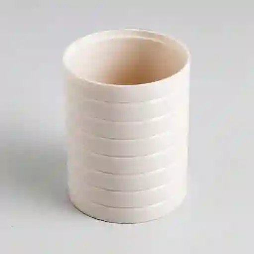 Portacepillo Expressions Lines 7x9cm Blanco Plastico