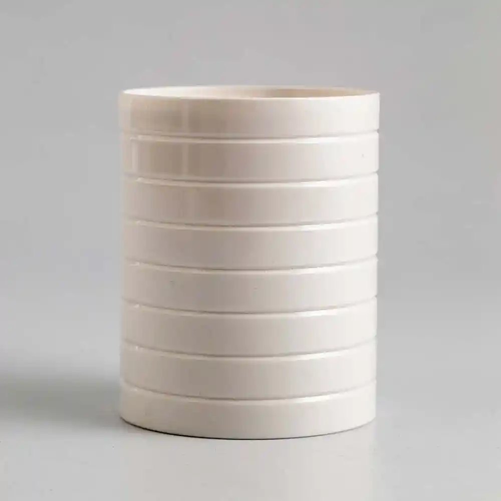 Portacepillo Expressions Lines 7x9cm Blanco Plastico