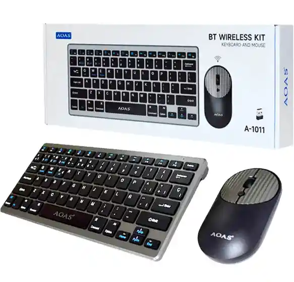 Combo Teclado Y Mouse Inalambrico A-1011b Tipo C