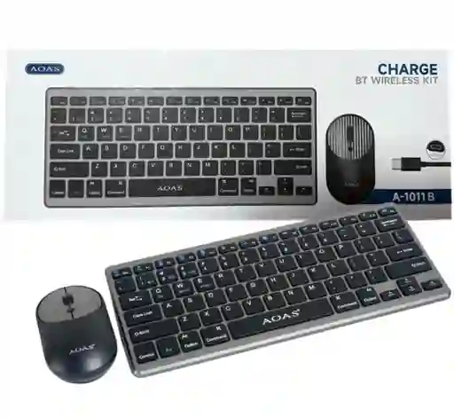 Combo Teclado Y Mouse Inalambrico A-1011b Tipo C