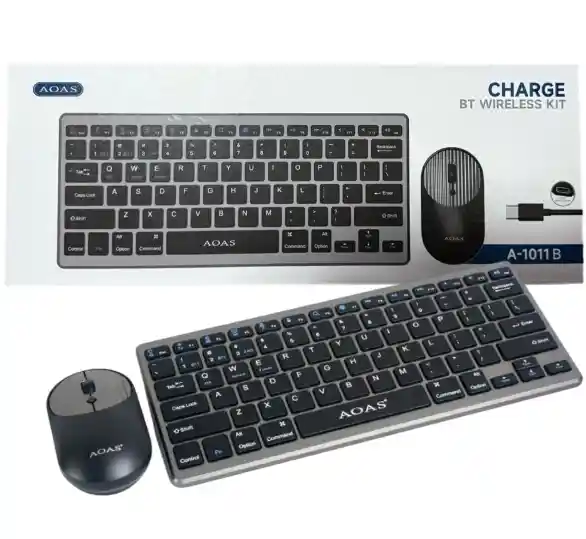 Combo Teclado Y Mouse Inalambrico A-1011b Tipo C
