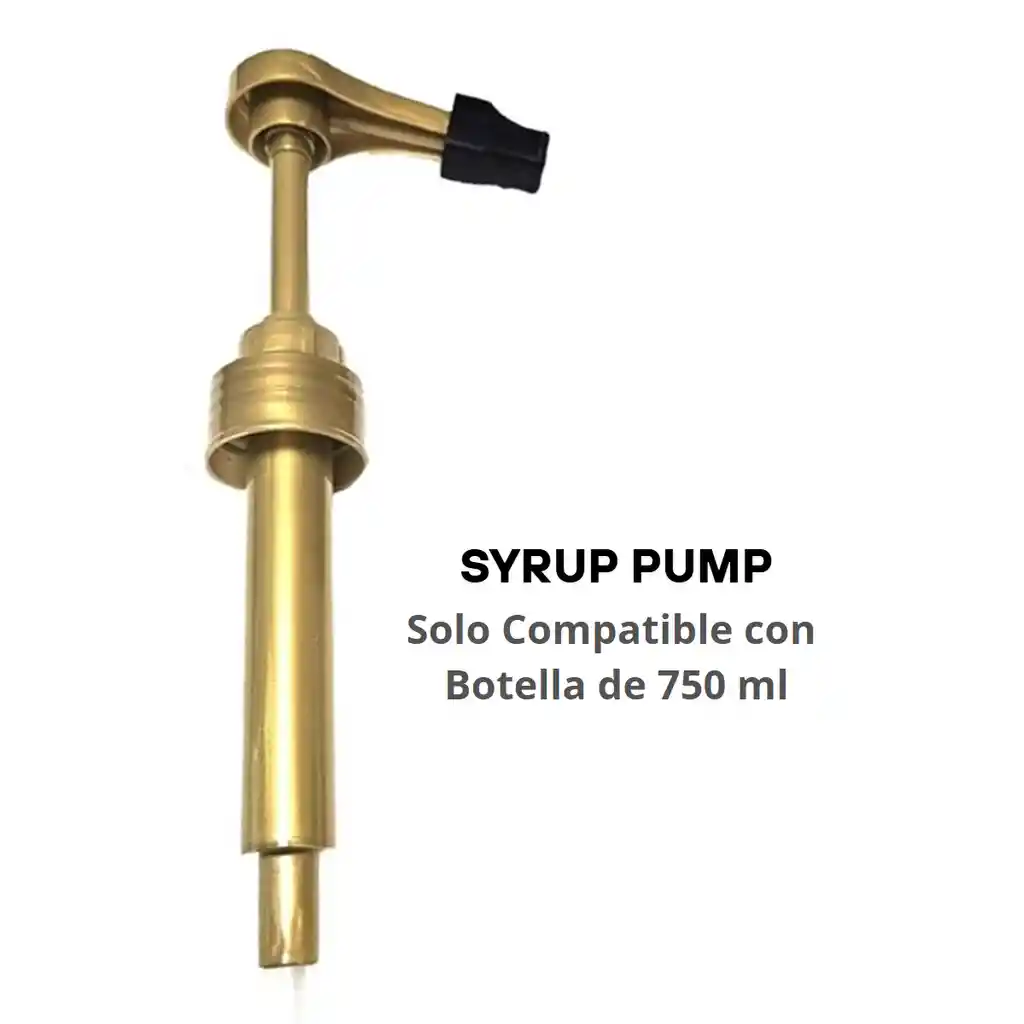 Monin Pump - Bomba Dosificadora Botellas 750 Ml – Precisión 1/4 Oz (8 Ml) Por Pulsación, Reutilizable Y Con Tapa Protectora, Color Dorado