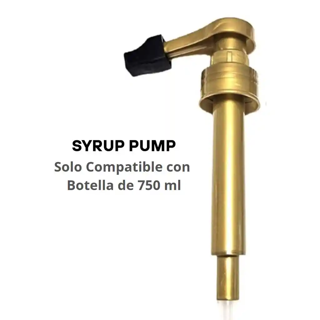 Monin Pump - Bomba Dosificadora Botellas 750 Ml – Precisión 1/4 Oz (8 Ml) Por Pulsación, Reutilizable Y Con Tapa Protectora, Color Dorado