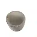 Maceta Circular En Cemento Blanco Y Granito Para Cactus Y Suculentas