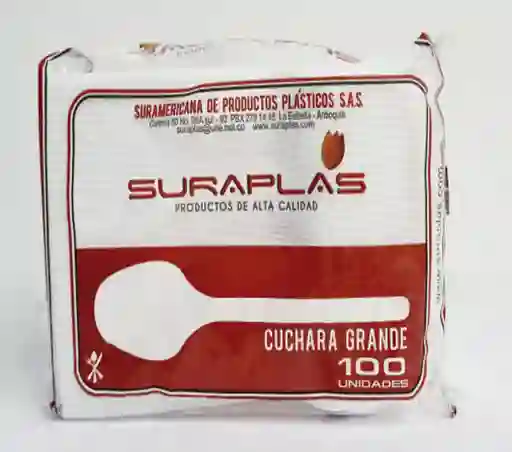 Cuchara Grande Desechables Suraplas X100 Und