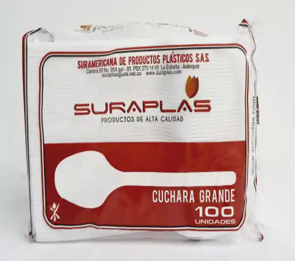 Cuchara Grande Desechables Suraplas X100 Und