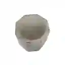Maceta Octogonal En Cemento Blanco Y Granito Para Cactus Y Suculentas