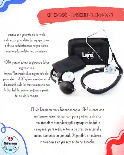 Kit Fonwndo+tensiometro Lenz Negro