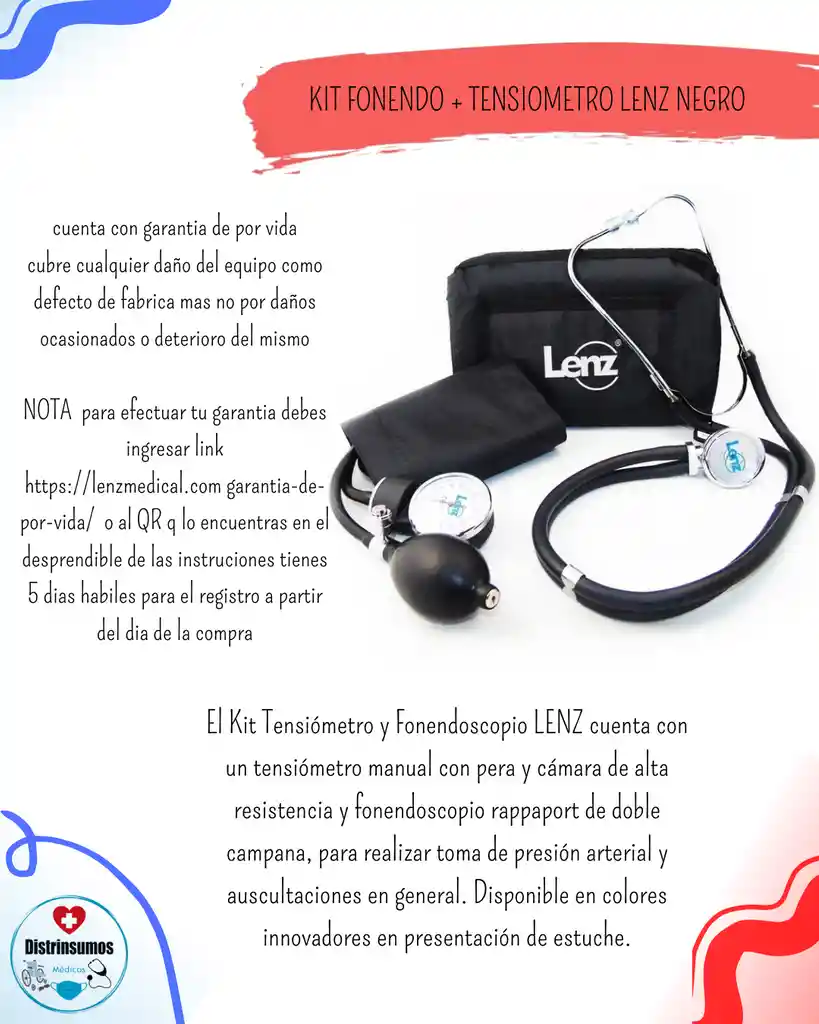 Kit Fonwndo+tensiometro Lenz Negro