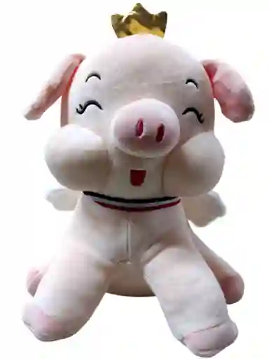 Peluche De Cerdito Con Alas Y Corona Angelical Tierno Super Suave