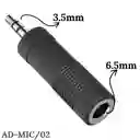Adaptador Convertidor De Audio Jack 6.5mm Hembra A Jack 3.5mm Macho