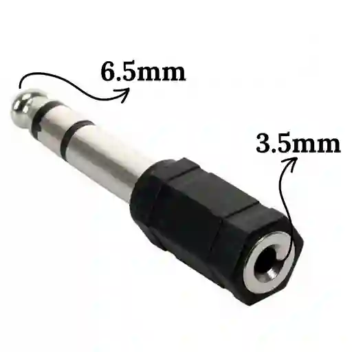Adaptador Convertidor De Audio Jack 3.5mm Hembra A Jack 6.5mm Macho