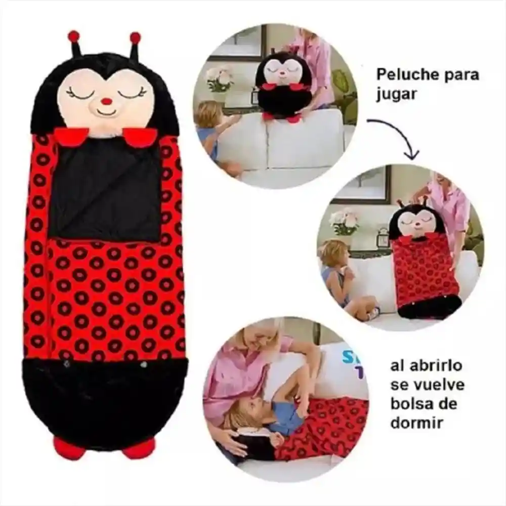 Happy Naper Juguete Bolsa Para Dormir Infantil Mariquita 160 Cm