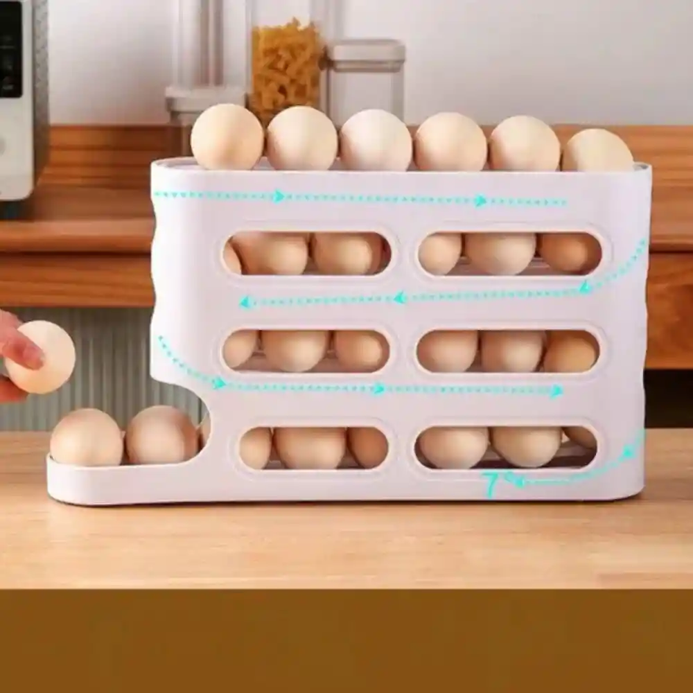 Bandeja Soporte Dispensador De Huevos Multiusos 3 Niveles