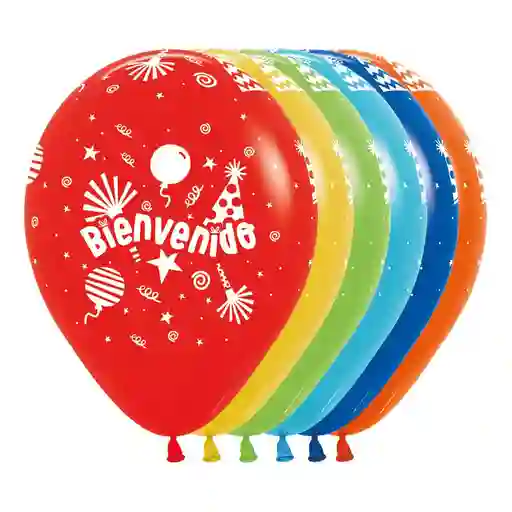 Globos Bombas Fiesta R-12 X 12 Unidades Surtido Inf. Bienvenido Sempertex