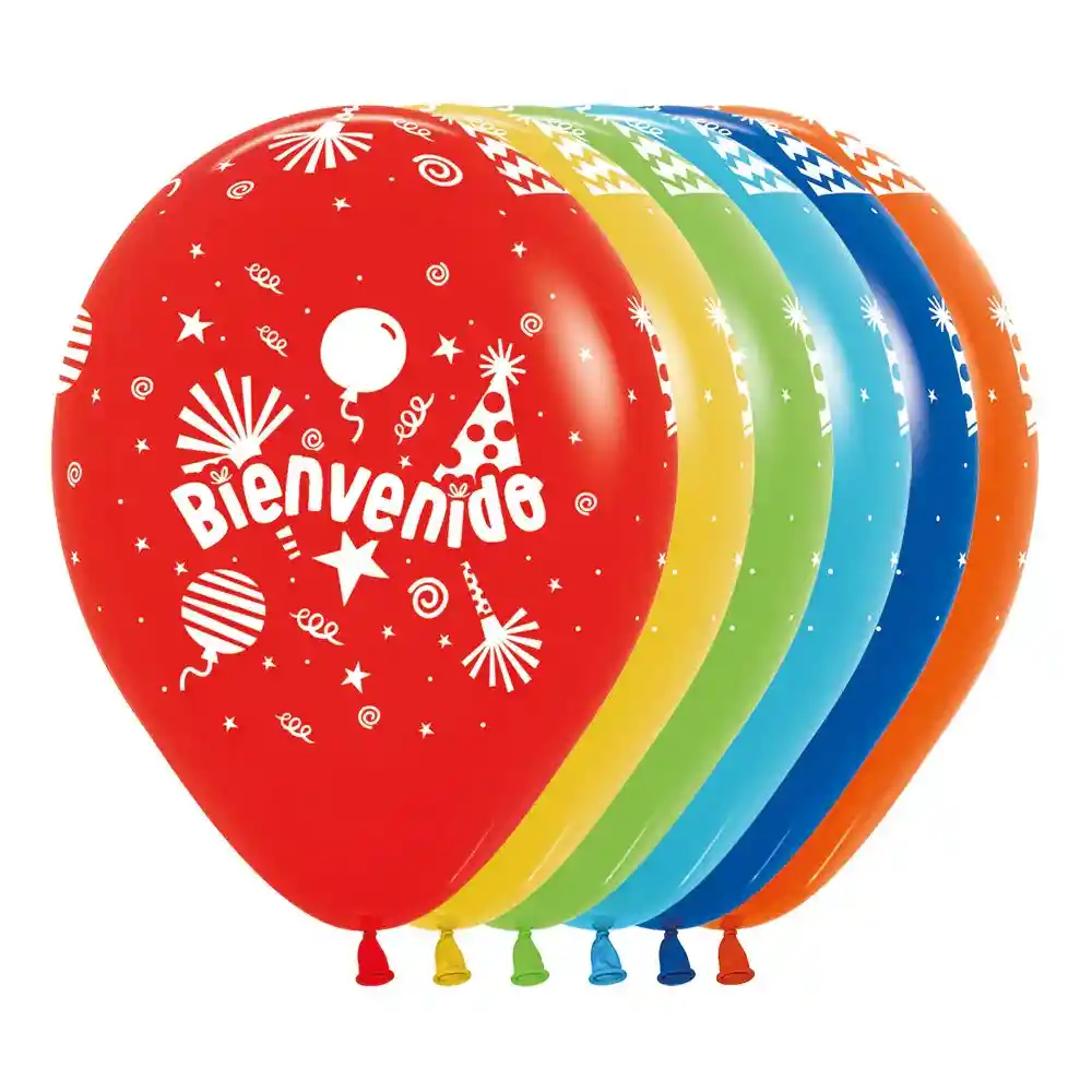 Globos Bombas Fiesta R-12 X 12 Unidades Surtido Inf. Bienvenido Sempertex
