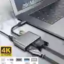 Adaptador Tipo C 4 En 1 A Hdmi 4k, Vga, Usb 3.0, Usb C