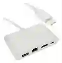 Convertidor Tipo C 3.1 A Hdmi Rj45 Usb 3.0 Usb Tipo C 4 En 1