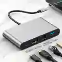 Convertidor Tipo C 3.1 A Hdmi Rj45 Usb 3.0 Usb Tipo C 4 En 1