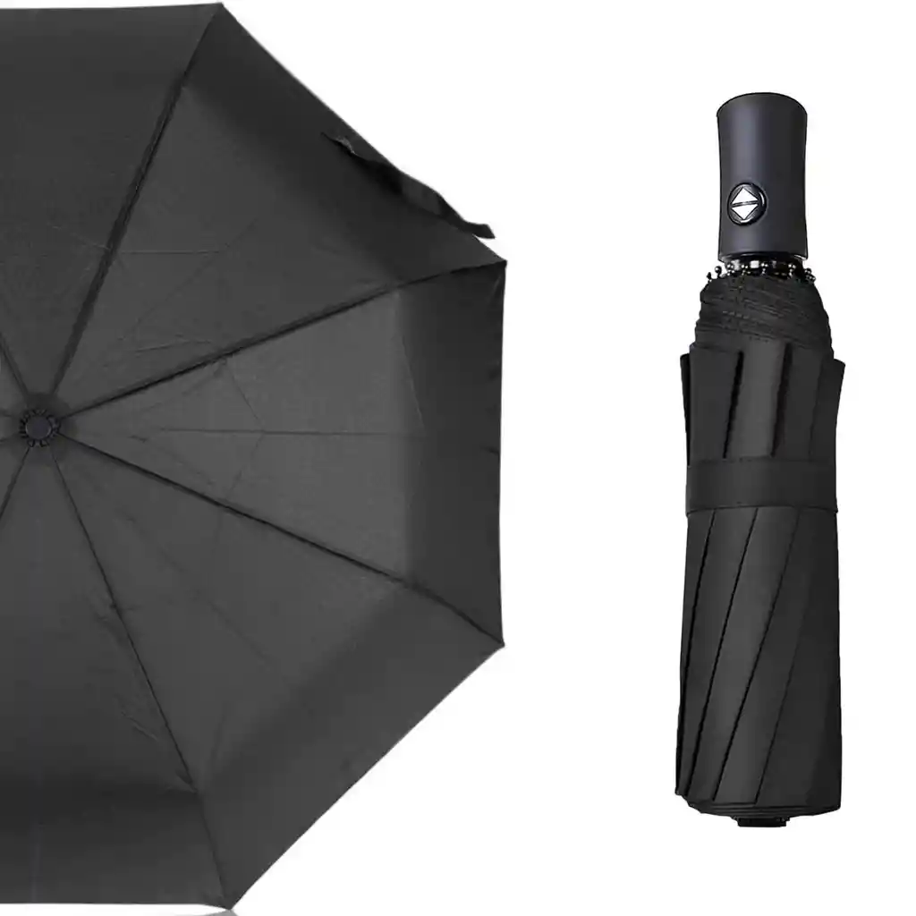 Sombrilla Automática Paraguas Automático Negra Filtro Uv