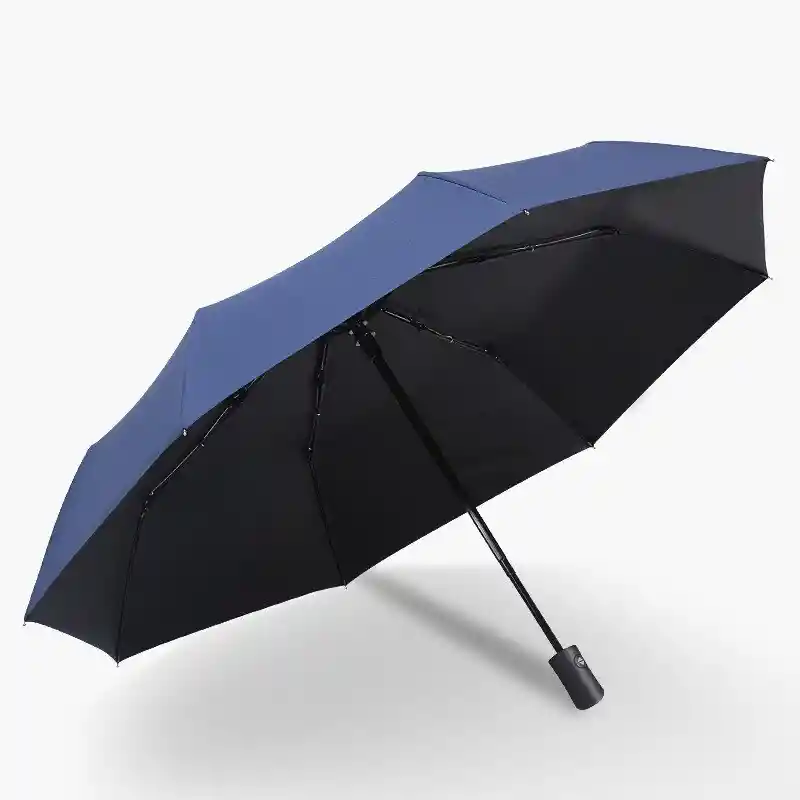 Paraguas Automático Sombrilla Azul De Bolso