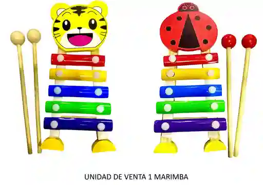 Juguete Marimba De Madera Infantil Diseños Surtidos Dm556