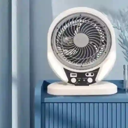 Ventilador Multifuncional Recargable Solar Gd-8025 Con Carga Usb